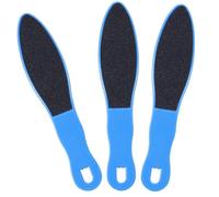 PPhtony Lot de 3 limes à pieds avec papier abrasif double face réutilisable Outil de pédicure Râpe à pieds Kit de soins des pieds pour exfoliant pour peaux mortes et callosités (bleu)