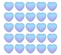 PPhtony Lot de 50 faux bonbons de Noël en forme de cœur à dos plat en résine colorée pour loisirs créatifs, pinces à cheveux, décoration d'arbre de Noël (cœur, bleu dégradé)