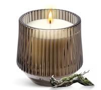 PPIFAS Bougies parfumées lavande et citron, bougies aux notes boisées, bougies de Noël, cadeaux pour les fêtes, bougie d'aromathérapie à la cire de soja(Fumée Taupe)