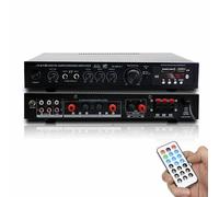 PPLDABNK Amplificateur Audio Surround 5.1 Immersif : Centre Audio Ultime Pour TV, Karaoké Et Home Cinéma Avec Port USB, Radio FM/AM Et Caisson De Basses.,Black