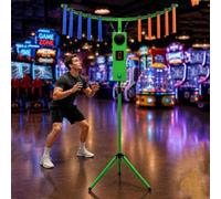 PPLDABNK Catching Sticks Reaction Game, Countdown + Beep + Music Selection | With Remote Control, 10 Magnetically Attached Foam Sticks, Adjustable Height (0.9-2m), Random Drop, For Family Games