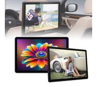 PPLDABNK Lecteur Vidéo pour Appui-tête De Voiture 12,2 Pouces, Écran Tactile Incurvé 2,5D, 4+64 Go, Deux Haut-parleurs Stéréo Intégrés, Prise en Charge des Formats AVI/MKV/MOV/MP3,2pcs