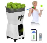 PPLDABNK Machine À Balles De Tennis avec Vitesse Et Rotation Réglables - Capacité De 45 Balles, Application + Télécommande, 1,8-8 S/Balle | Lanceur De Balle Automatique for La Pratique en Solo