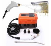 PPLDABNK Nettoyeur Vapeur Portable 2 500 W Avec Contrôle De Vapeur À 9 Vitesses Et Réservoir De 1 200 Ml - 4 Accessoires Pour Graisse De Cuisine, Sols Et Tissus D'ameublement,Orange