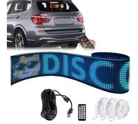 PPLDABNK Panneau LED Programmable - Écran Ultra Fin De 2,18 Mm, Texte Et Images Personnalisables, Effet De Couleur Irisé, Panneau Matriciel LED For Projets Et Affichages De Bricolage(133 * 19.2cm)