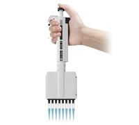 PPLDABNK Pipette Multicanaux (8 Ou 12 Canaux), Débit Réglable Numériquement De 0,5 À 300 Μl, Pointe Rotative À 360° Et Écran LCD, Utilisée Pour La Culture Cellulaire En Laboratoire.,M12-300