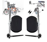 PPLDABNK Repose-Jambes Élévateurs pour Fauteuil Roulant - Universel, Ours À Pédale Unique : 100 Kg, Angle Réglable (90°-180°), Installation Facile, avec Rembourrage, pour Personnes Âgées,a Pair