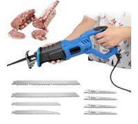 PPLDABNK Scie Alternative Professionnelle 980 W, Poignée Rotative Antidérapante, Vitesse De Rotation De 0 À 2 800 Tr/min, Remplacement Rapide De La Lame, Avec 2 Lames,8 blades