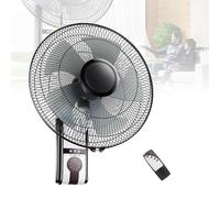 PPLDABNK Ventilateur mural à économie d'énergie de 60 W avec télécommande, oscillation silencieuse à 3 vitesses, 16/18 pouces, minuterie de 0,5 à 7,5 h, pour chambre à coucher et salon,16 inches