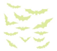 Ppmter 48 Pcs Décoration des Chauves-Souris Halloween, Autocollants De Décoration Murale 3D Lumineux Stickers De Chauve-Souris Réalistes pour Les Fournitures De Fête d'halloween À Domicile