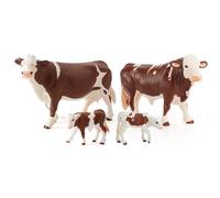 Ppmter 4pcs Simulation Modèle De Vache De Ferme, Simulation Animaux De Ferme Figures du Modèle De Costume De Vache Toy pour Décoration Éducative