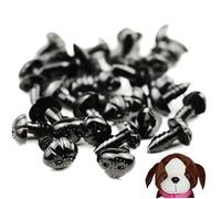 Ppmter 50 pièces Nez de sécurité en Plastique pour Bricolage Chien Chiot Peluche Animaux Jouets marionnette Faisant des Accessoires