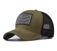 Ppmter Casquette De Baseball en Maille Respirante avec Drapeau Américain Chapeaux Snapback Ajusté