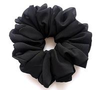 Ppmter Chouchous en Mousseline de Soie pour Filles, Grands chouchous, Anneau élastique Noir, Support pour Queue de Cheval, Accessoires pour Cheveux