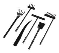 Ppmter Lot De 6 Mini Râteaux De Jardin Zen, Outils De Jardinage Zen À Faire Soi-même pour Le Bureau, Accessoires De Jardinage pour Méditation, Décoration Feng Shui