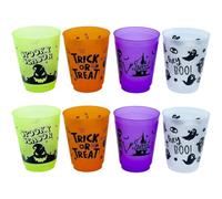Ppmter Lot De 8 Gobelets Réutilisables pour Halloween, Motif Humoristique, pour Fête d'anniversaire Ou d'halloween