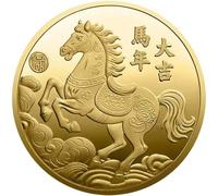 Ppmter Pièce De Défi De L'année du Cheval, Pièce Commémorative Chinoise, Pièce De Collection Ancienne, Pièce Porte-Bonheur, Pièce De Fortune, Cadeaux Souvenirs De Collection