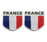 Ppmter Sticker Autocollant De Voiture France, 2 Pcs Drapeau Français 3D Autocollant pour Voiture De Décoration De Autocollants Accessoires Extérieurs