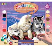 PPN KSG Boîte de kit de Peinture Mammut 8240044 « Painting by Numbers » - Motif Chien bassetEnviron 30 x 40 cm