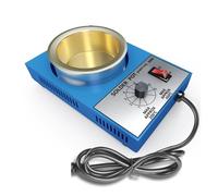 PPot de Soudure, Pot à souder 150W/300W, four de d'étain à température réglable, réparation électronique Portable, outils de dessoudage pour Faire Fondre le Métal(Red Silver Tone)