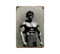 PPOXXFFE Arnold Schwarzenegger Affiche d'acteur Décoration murale en métal Décoration de bar moderne 30 x 20 cm