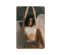 PPOXXFFE Belle affiche de fille d'ange décoration murale en métal affiche moderne bar décorations 30 x 20 cm
