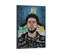 PPOXXFFE J Cole Forest Hills Drive Poster décoratif sur toile pour chambre à coucher 50 x 75 cm