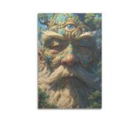 PPOXXFFE Poster décoratif sur toile L'esprit d'arbre avec le troisième œil, affiche murale et image d'art moderne pour chambre à coucher (50 x 75 cm)