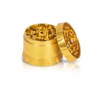 PPpanda Broyeur à herbes, Grinder pour herbe sèche portable en alliage de zinc Doré, 161223