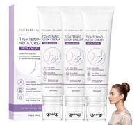 PPPAW Instant Neck Lift Cream,Gua Sha Crème pour le Cou,Crème raffermissante pour le Cou et la Mâchoire avec Rouleaux de Massage,Hydratant pour le Décolleté pour les Rides Fines,l’Élasticité,75g，3pc
