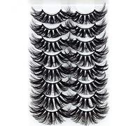 Pppby Faux-Cils Magnetique Eyeliner Cils Magnétiques avec Eye-Liner Extension Cils 3D Effet Volume Russe C Curl 25mm Length Naturel Réutilisables Imperméable pour Tous Les Yeux