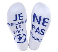 Pppby Funny Socks Chausettes Drôle, Je Regarde Le Foot, NE Pas DÉRANGER, Chaussettes Drôles Biere Chaussettes Courtes Chausettes Fantaisies Coton Chaussettes De Sport Homme, BLANC