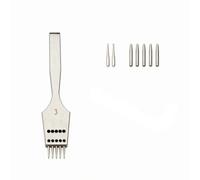 PPPHTUO Machine à Percer Rotative pour Cuir Poinçons Détachables Clé Serrage pour Ceintures, 5 Dents