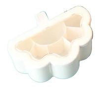 PPQIRU Boîte à Assaisonnement Boîte d'assaisonnement de cuisine créative, Pots à épices 6 compartiments, condiments, boîte rangement sel et poivre, conteneur avec cuillères(Ivory)