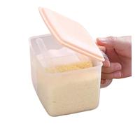 PPQIRU Boîte à Assaisonnement Boîte d'assaisonnement intégrée à double grille, boîte de rangement cuisine, ensemble combiné, sel domestique(Pink)