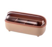 PPQIRU Boîte à Assaisonnement Pot à épices salière et poivrière, ensemble de récipients, boîte d'assaisonnement ovale transparente, étagère, outils rangement cuisine(Pink)