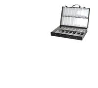 PPQIRU Boite Rangement Lunettes De Soleil 24/32 Fentes Valise étui à Lunettes Lunettes de Soleil Affichage Support étagères Lunettes Organisateur présentoir étui(32 Slots Black)