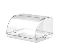 PPQIRU Boîtes à Pain Boîte à pain for comptoir de maquillage, organisateur, boîte rangement bureau, garde-pain avec couvercle for rouleaux Muffins faits maison(Transparent)