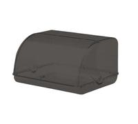 PPQIRU Boîtes à Pain Boîte à pain for comptoir de maquillage, organisateur, boîte rangement bureau, garde-pain avec couvercle for rouleaux Muffins faits maison(Transparent gray)
