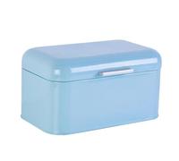 PPQIRU Boîtes à Pain Boîte à pain organisateur de boîte rangement couleur unie rétro en métal grande capacité conteneur cuisine(Blue)