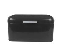 PPQIRU Boîtes à Pain Boîte à pain organisateur de boîte rangement couleur unie rétro en métal grande capacité conteneur cuisine(Black)