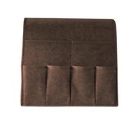 PPQIRU Caddie de Fauteuil de Maison, Organisateur d'accoudoir inclinable for Magazines, Tablette, téléphone Portable, télécommande, Sac de Rangement Suspendu(Coffee)