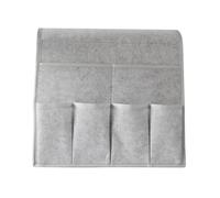 PPQIRU Caddie de Fauteuil de Maison, Organisateur d'accoudoir inclinable for Magazines, Tablette, téléphone Portable, télécommande, Sac de Rangement Suspendu(Light Grey)