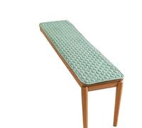 PPQIRU Coussins de siège Fins, Couleur Unie, Coton lavé, Long Coussin Banc, Housse canapé, rectangulaire, Polyvalent en Toutes Saisons pour Chaise(Green,30x100cm)