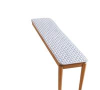PPQIRU Coussins de siège Fins, Couleur Unie, Coton lavé, Long Coussin Banc, Housse canapé, rectangulaire, Polyvalent en Toutes Saisons pour Chaise(White,40x120cm)