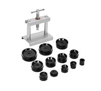 PPQIRU Ensemble de Presse Montre Professionnelle, arrière for Outil Fermeture boîtier et Matrices Montage, Kit d'outils réparation 13/21 pièces pour Montre(Presser with 13pcs)