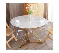 PPQIRU Nappe Ronde Nappe Ronde Transparente en Plastique, avec Manchon de Protection, imperméable et résistante à l'huile pour Table(120cm-47.2inch)