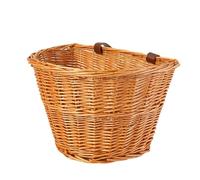 PPQIRU Panier à Vélo Panier de vélo en rotin tissé à la Main, Guidon Avant, for Enfants et Adultes, pièces vélos, sacoches Osier(Yellow)