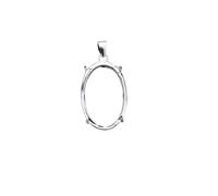 PPQIRU Paramètres de lunette à griffes ovales, 10 pièces, for pierres précieuses, pendentif, plateau breloques, plusieurs tailles en option Pour Bijoux