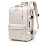 PPQIRU Sac De Cabine Sac de Cabine Sac à Dos de Voyage Sacs imperméables de Cabine Bagage à Main for Ordinateur Portable 15.6 Pouces Sacs à Dos Extensibles(Beige)